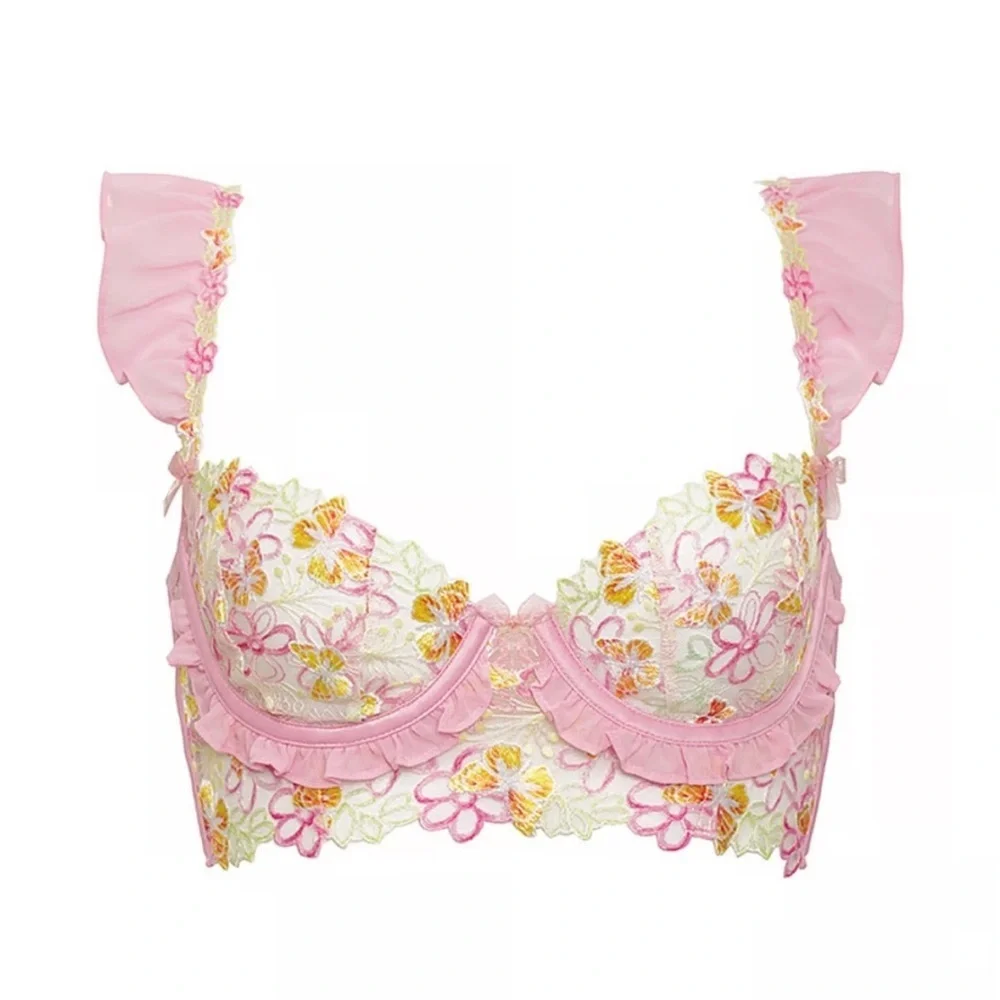 For Love And Lemons Sunset Butterfly Ruffle Bralette